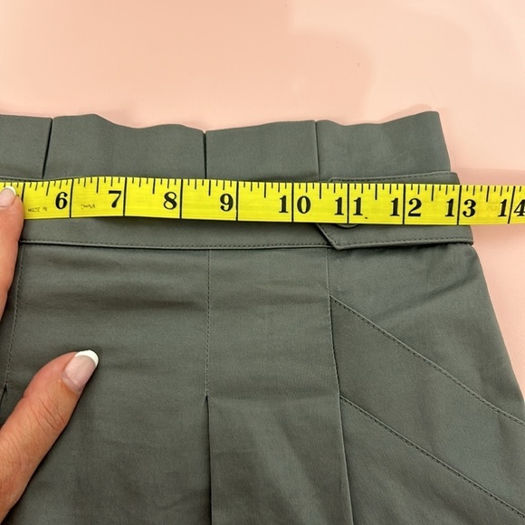 BCBG Gray Pencil Skirt with Ruffle Waist and Pockets - Picture 10 of 12